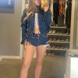 Dark denim jean jacket